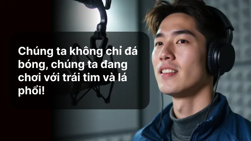 Chúng ta không chỉ đá bóng, chúng ta đang chơi với trái tim và lá phổi!